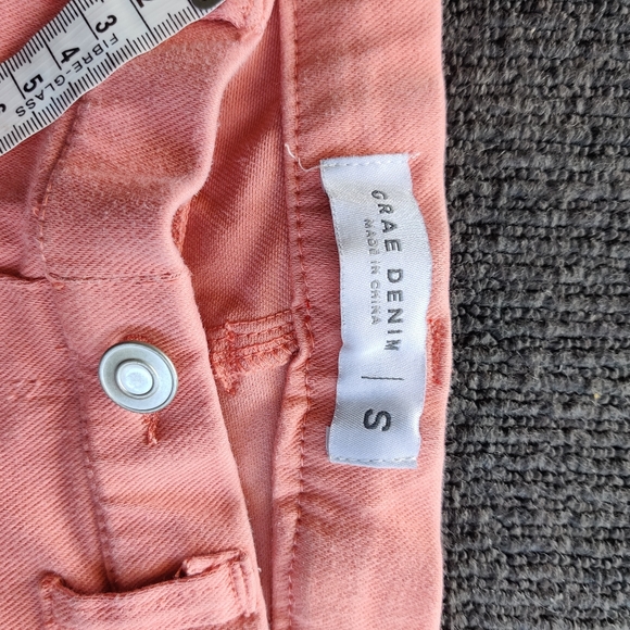 GRAE DENIM|| PEACHY PINK JEGGINGS SIZE S - Picture 6 of 12